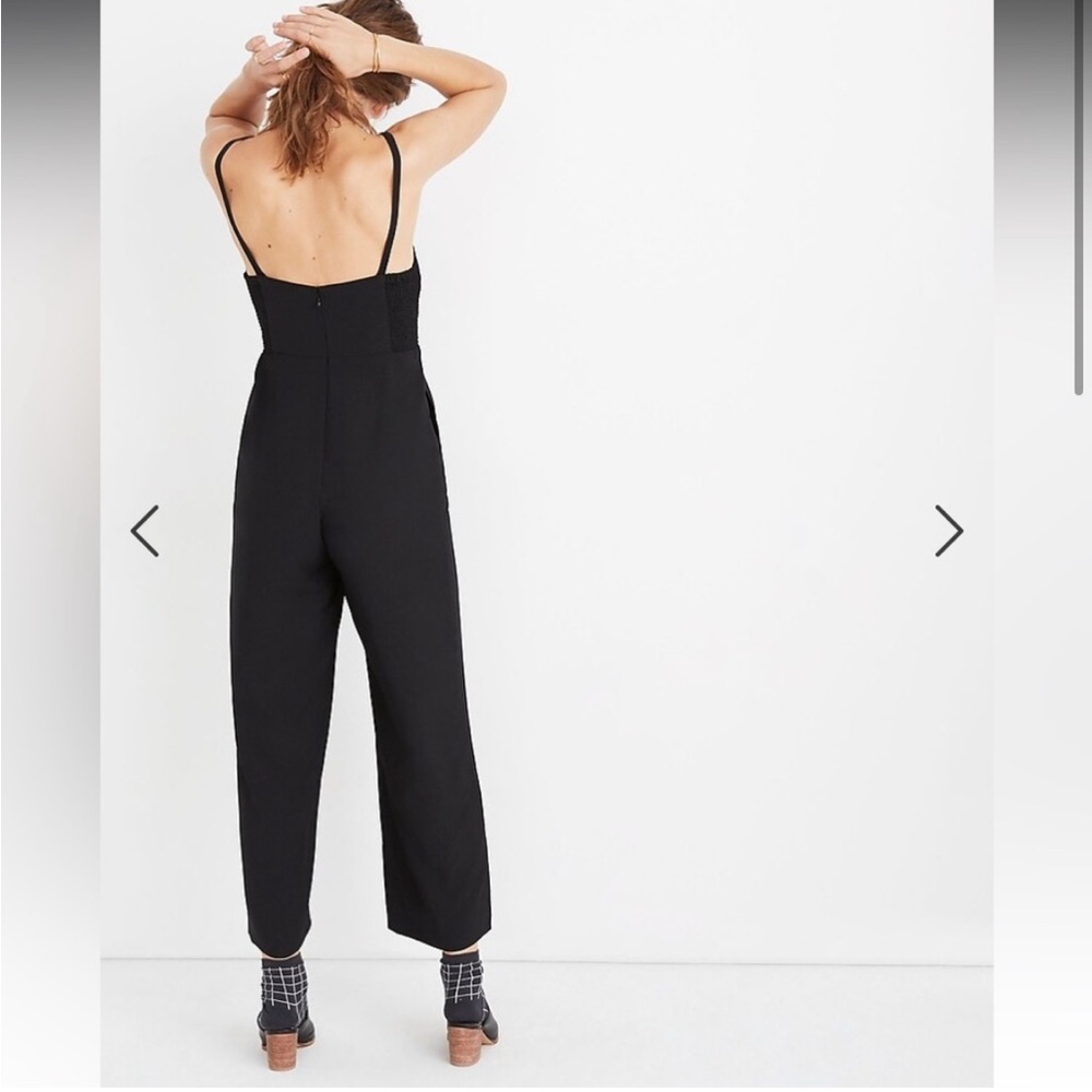 Madewell women’s Thistle Cami wide leg jumpsuit like new black size 6 medium - Picture 2 of 10